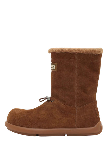 Fleece-Lined Flat Snow Boots