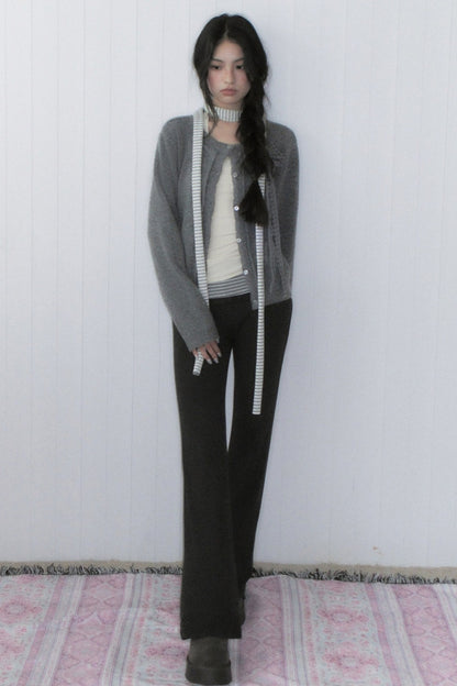 High-Waisted Striped Flared Pants