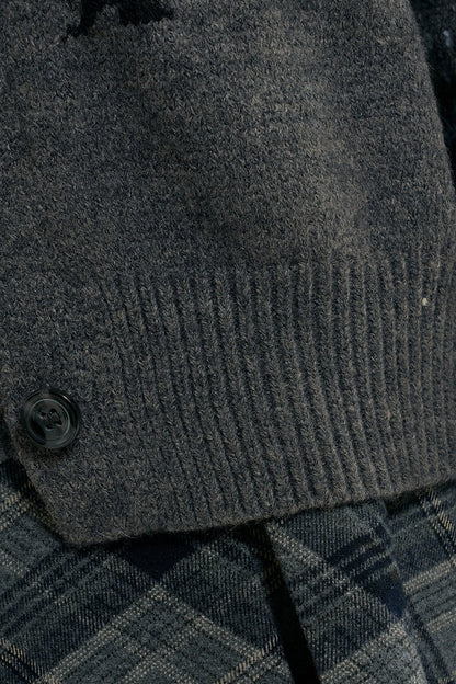 Fair Isle Jacquard Knit Cardigan