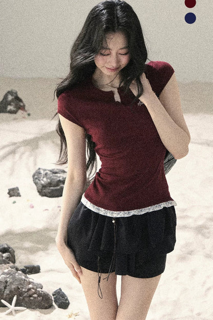 American Lace Two-Piece Top