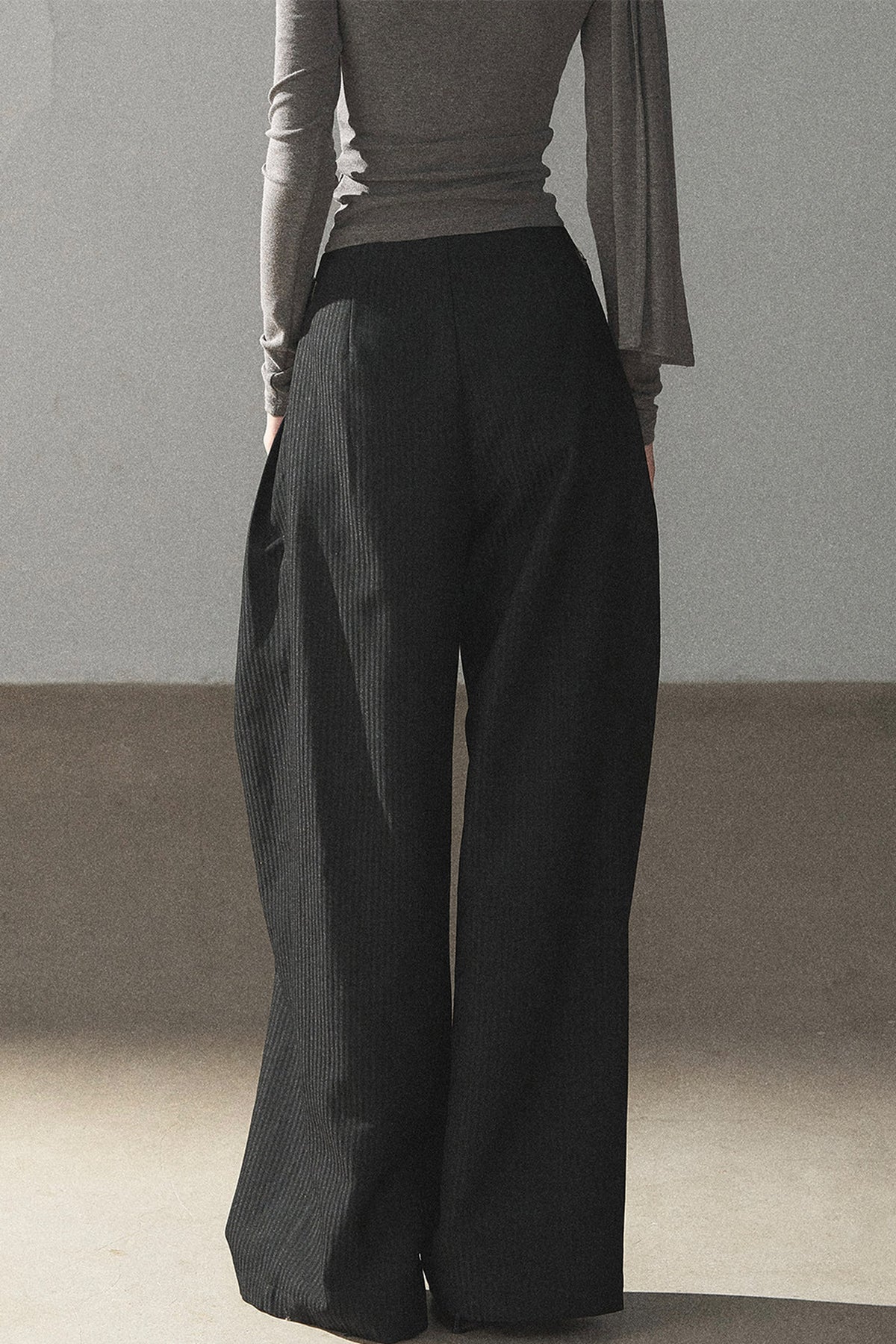 Striped Wide-Leg Pants