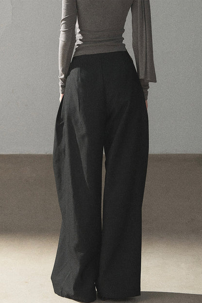 Striped Wide-Leg Pants