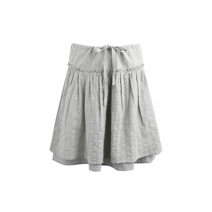 Double-Layered Puff A-Line Skirt