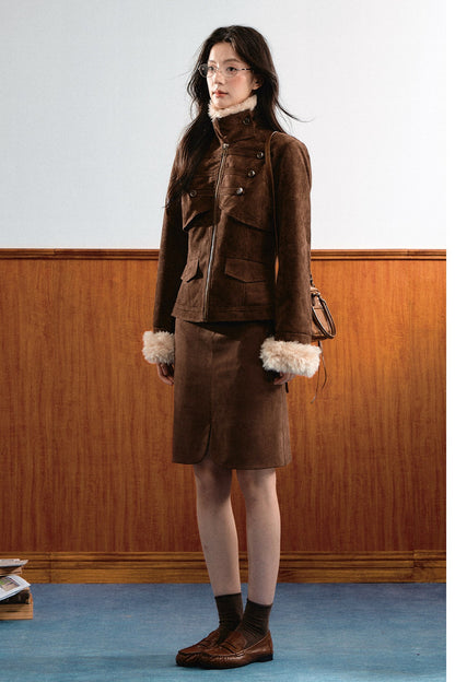 Suede Short Jacket