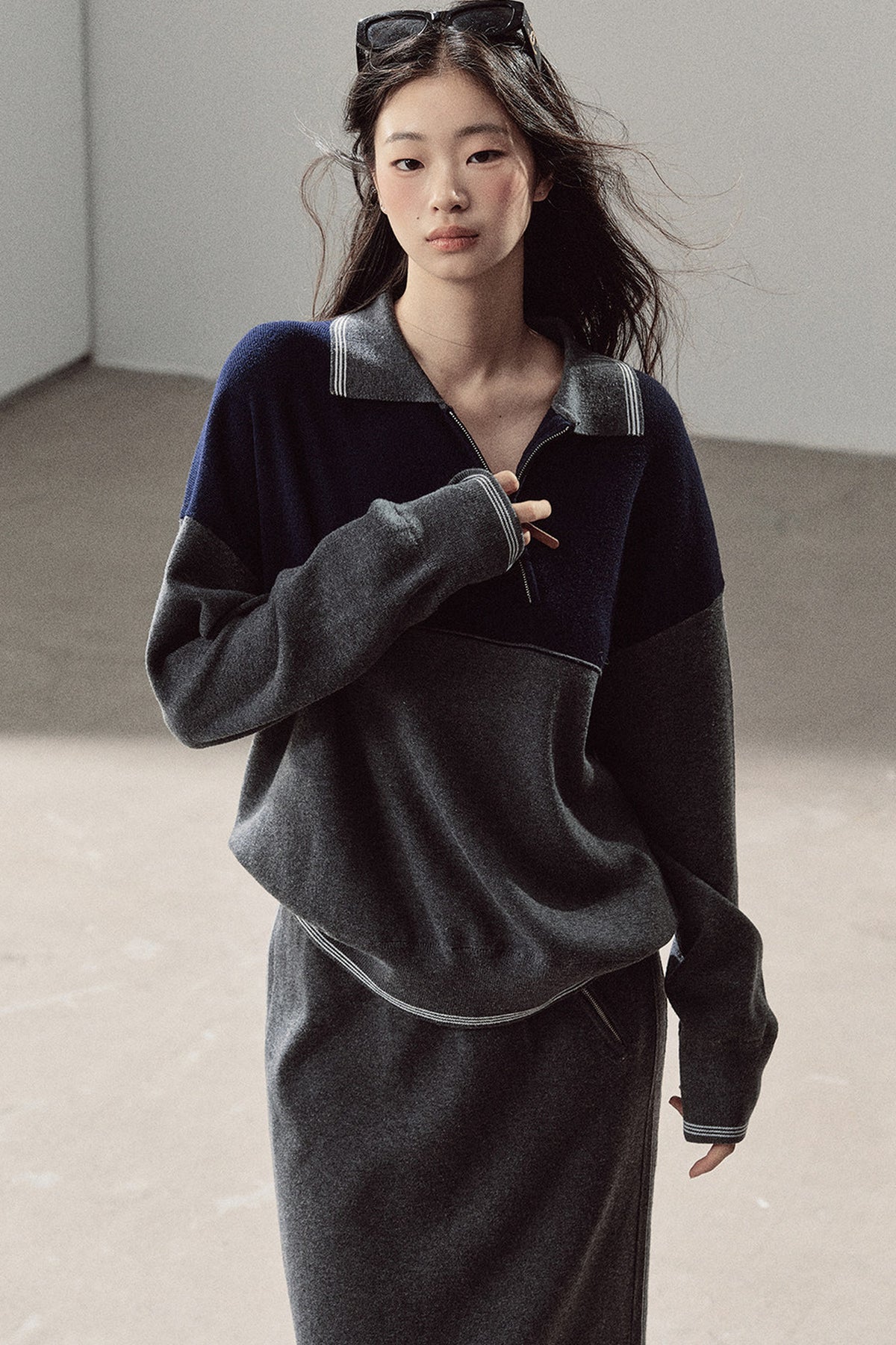 Wool Academy Style Top and Skirt Set-Up