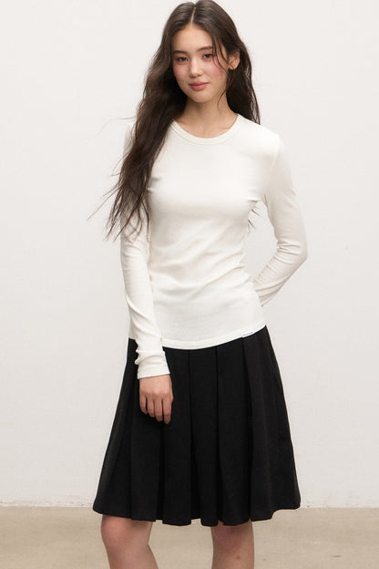 White Wool Knit Top Set-Up