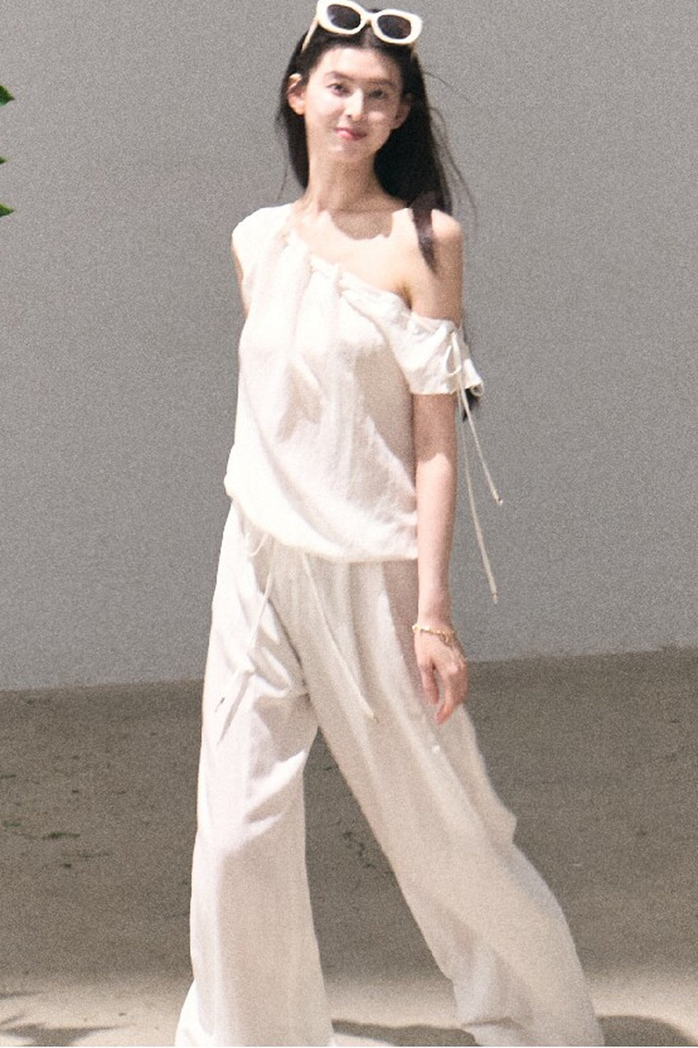 Lyocell Linen Wide-Leg Pants