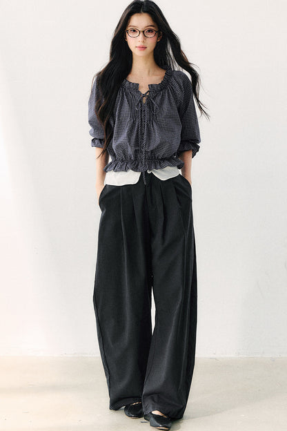 High-Waisted Wide-Leg Pants