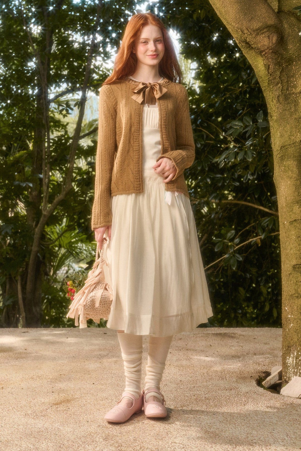 Ribbon Soft Wool Knit Cardigan