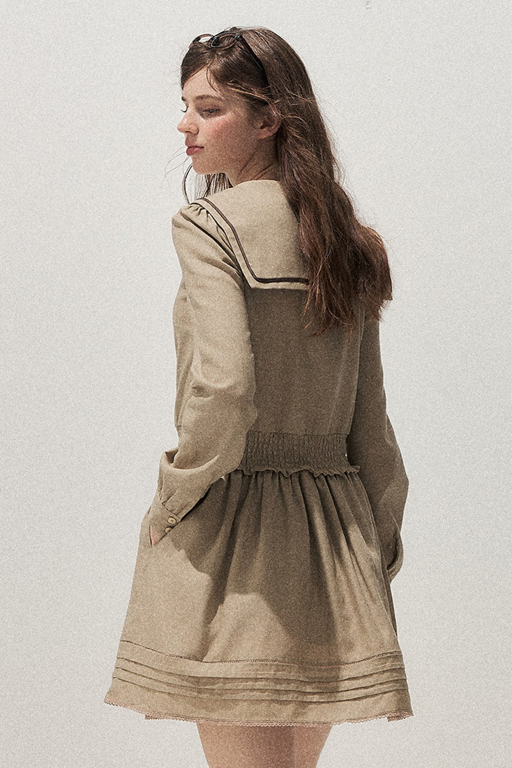 Lyocell Sailor Collar Dress