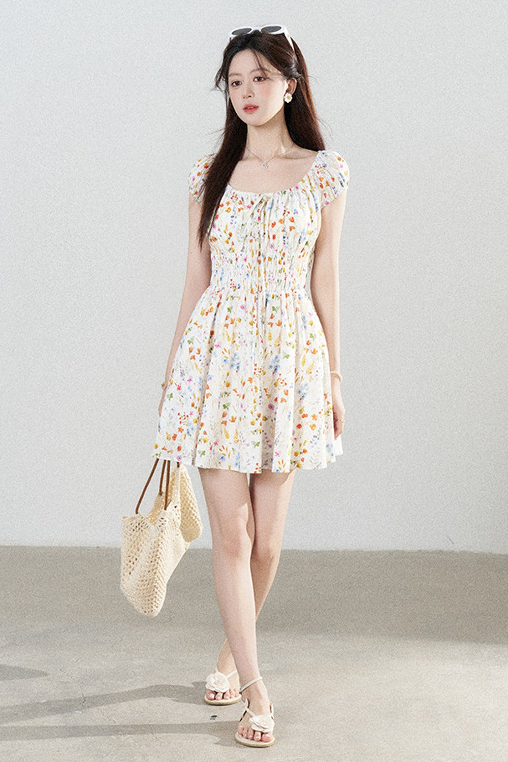 Floral Print A-Line Dress