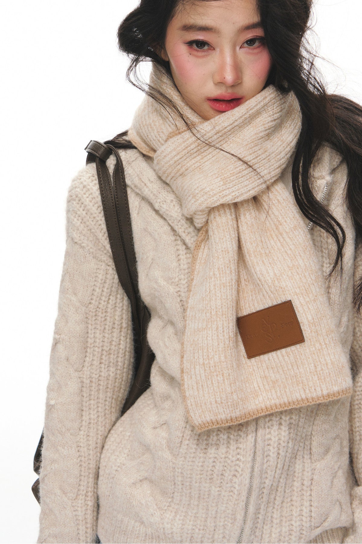 Warm Knitted Scarf Shawl