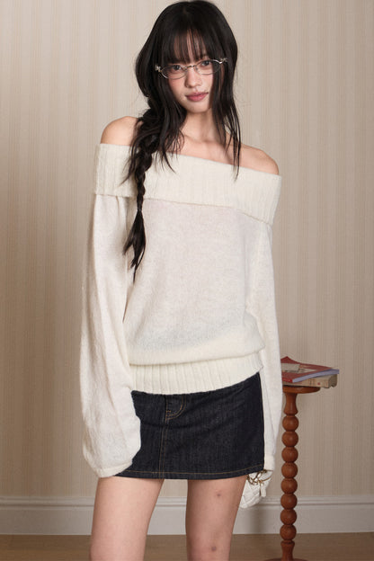 Off-Shoulder Knit Top