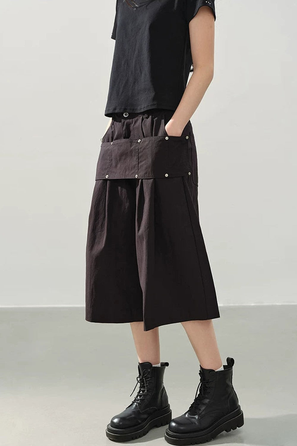 Shorts larges cargo noirs