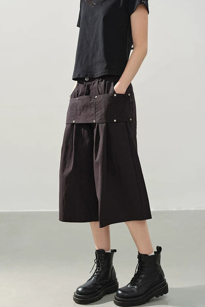 Shorts larges cargo noirs