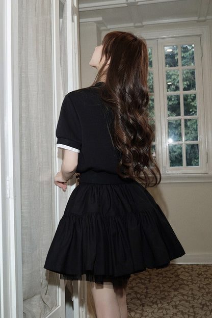 Ballet Style Double-Layer Mesh A-Line Cake Skirt
