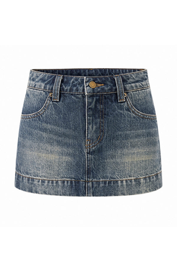 Short Denim Jacket With Curved-Hem Pants and Top 3-Piece Set-Up