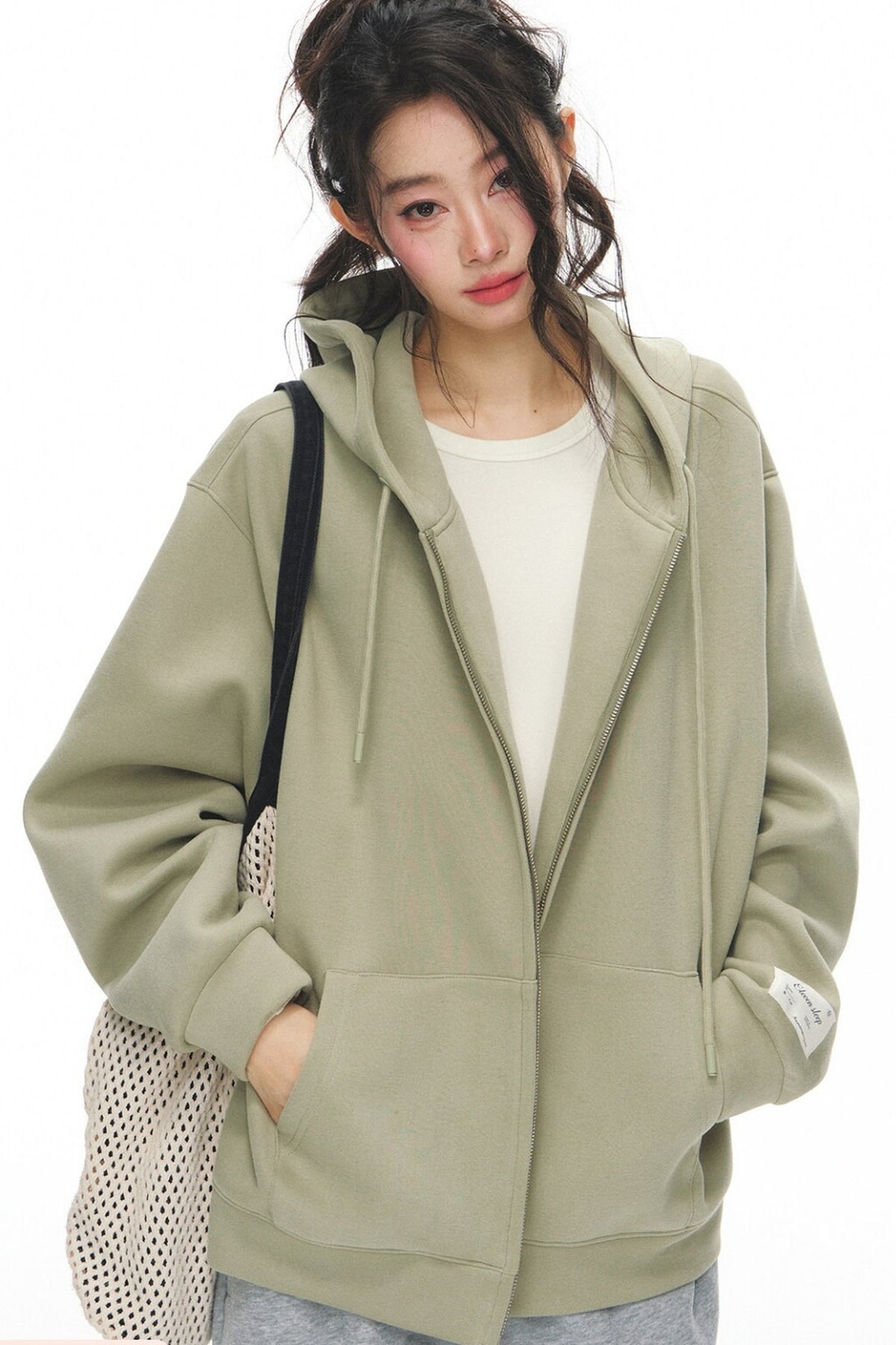 Loose Zip-Up Hoodie