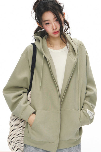 Loose Zip-Up Hoodie