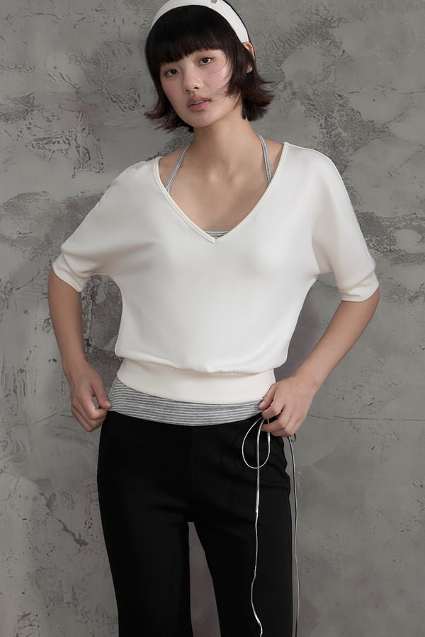 Striped Halterneck Camisole and Pants Set-Up