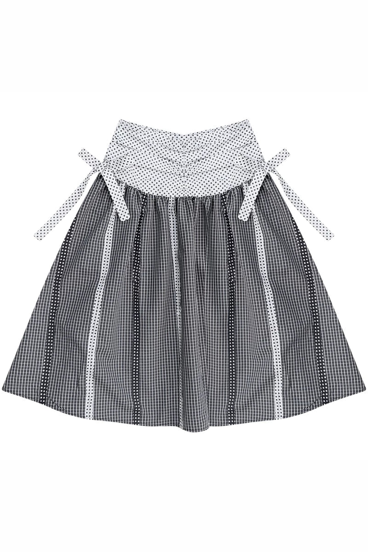 Retro Plaid Patchwork Skirt