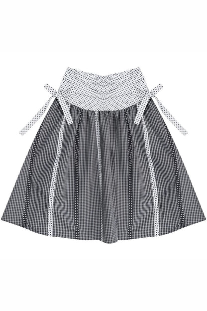 Retro Plaid Patchwork Skirt
