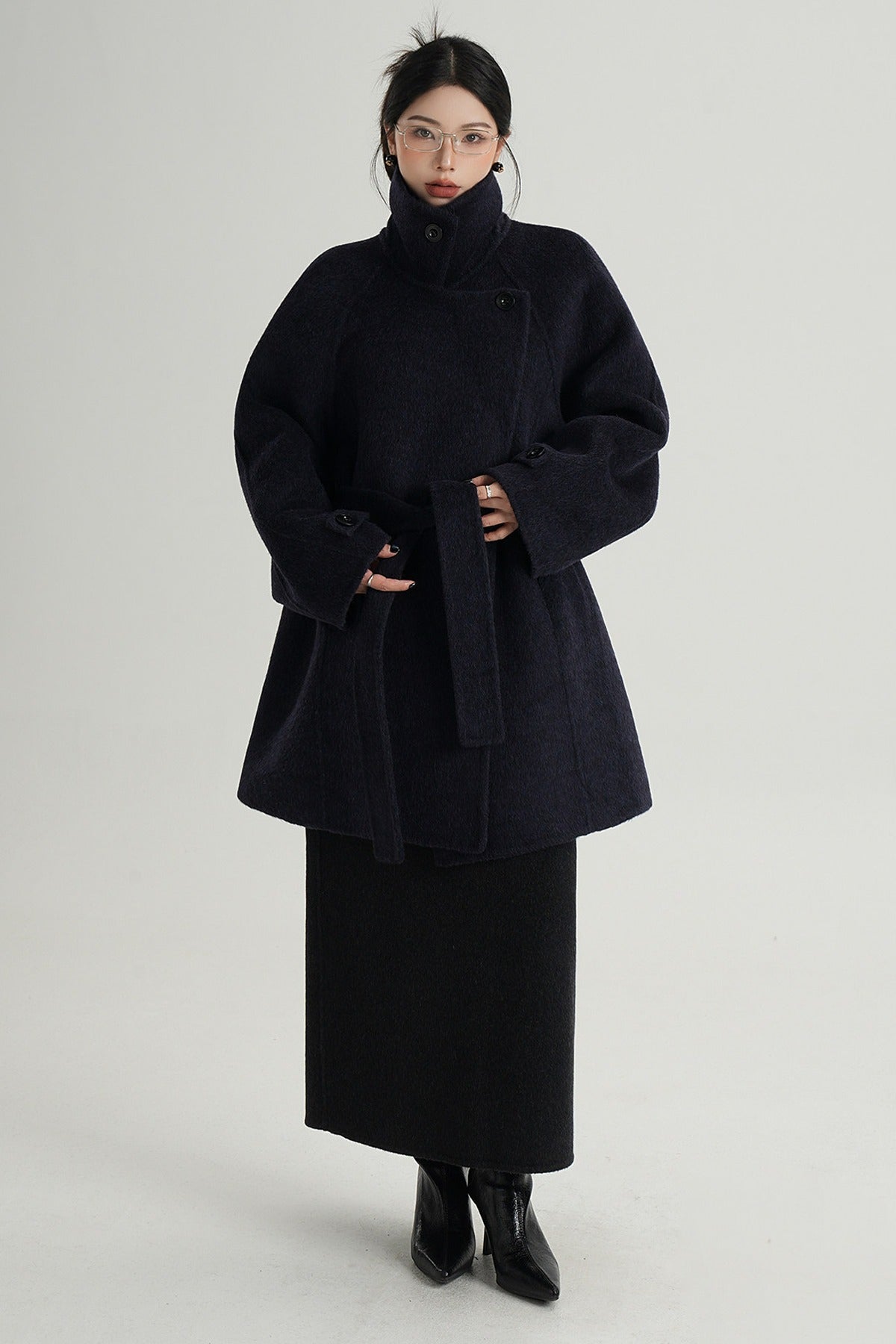 Mid-Length Double-Sided Wool Coat