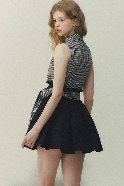 Princess Diary Plaid Puffy Dress