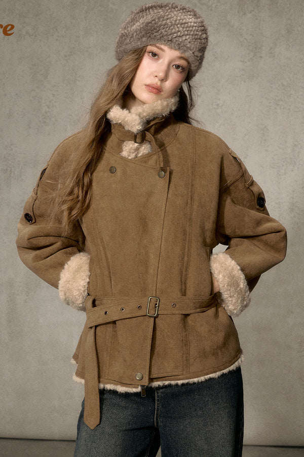Cloud Shearling Biker Jacket