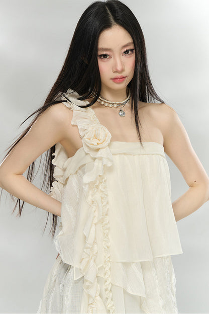 Three-Dimensional Rose Fishtail Dress