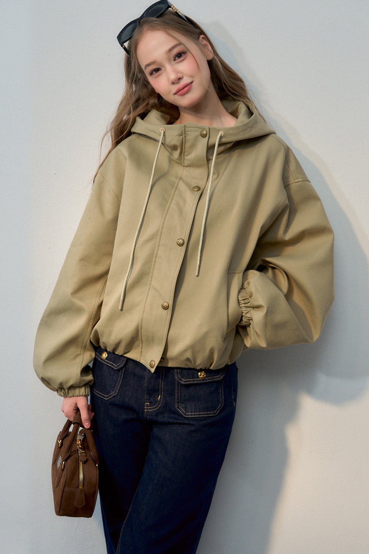 Loose Hooded Short Jacket