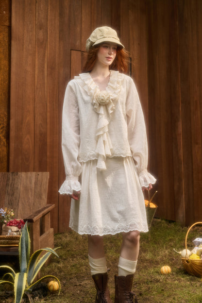 Tencel Cotton Lace Trim Set