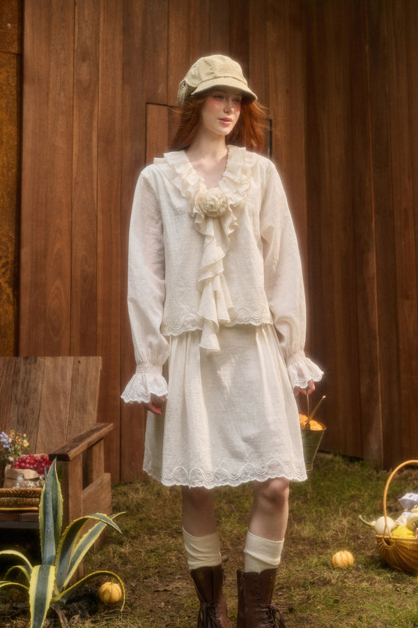 Tencel Cotton Lace Trim Set