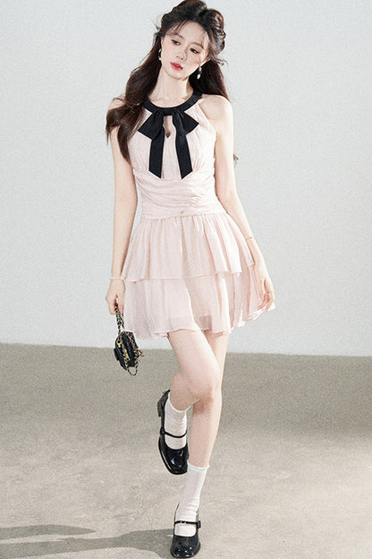 Pink Tencel A-Line Dress