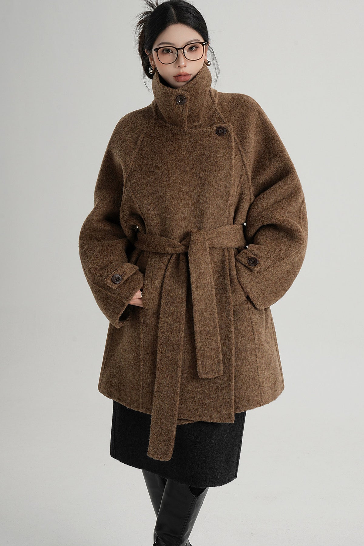 Mid-Length Double-Sided Wool Coat