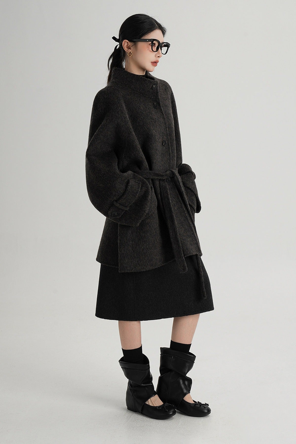 Mid-Length Double-Sided Wool Coat