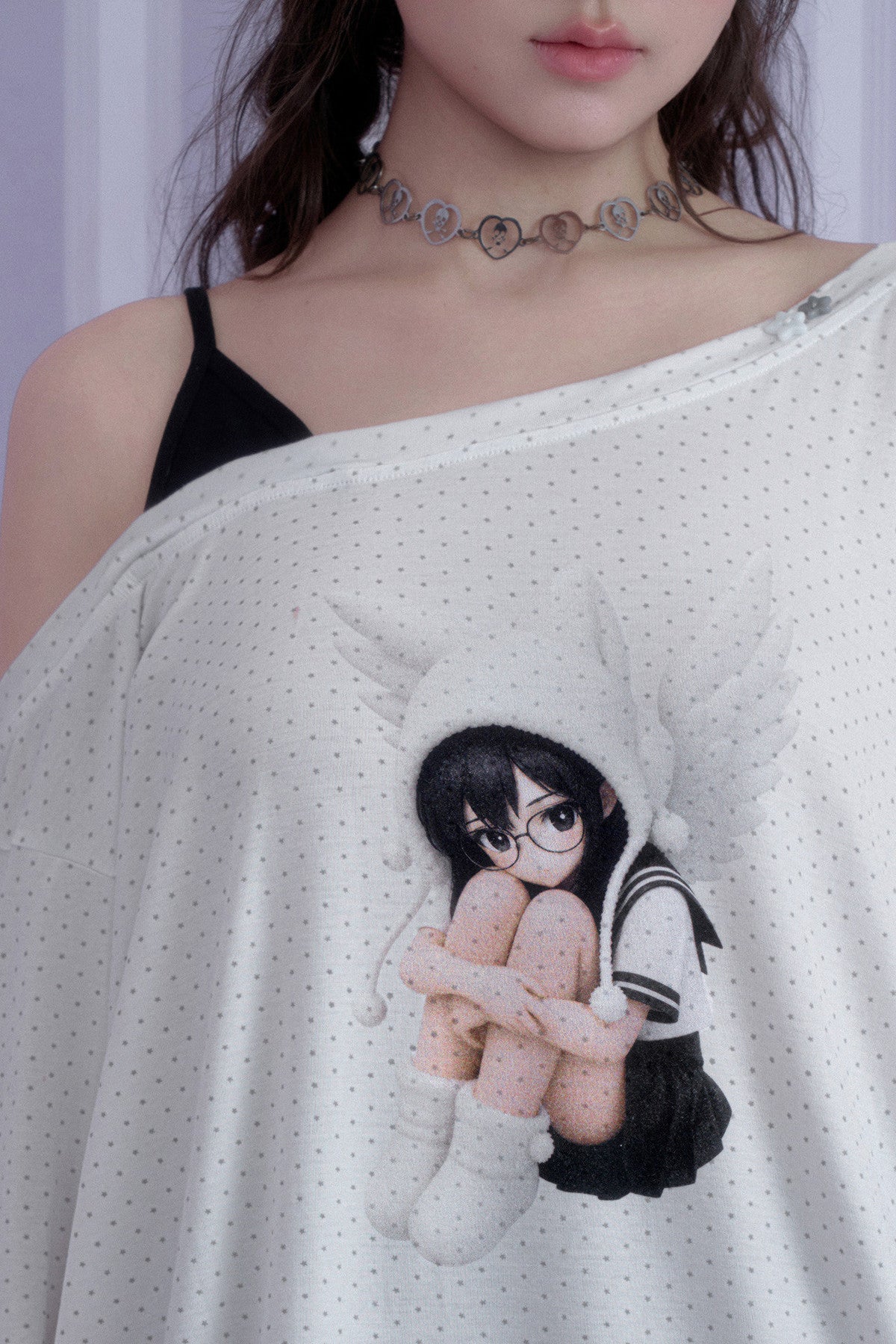 Star Sailor Angel Off-Shoulder T-Shirt