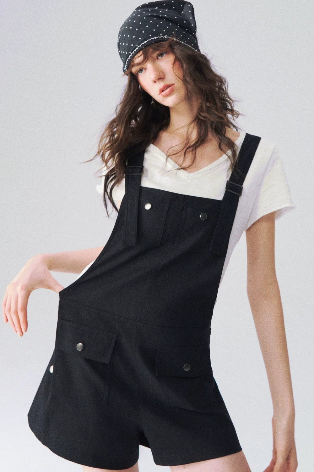 Linen Workwear Short Overalls
