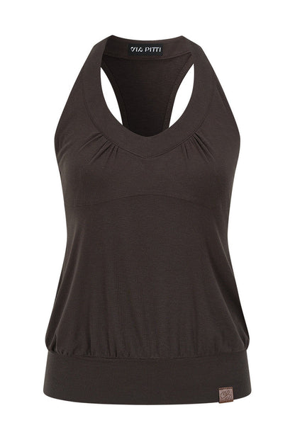 Pleated Racerback Halter Top
