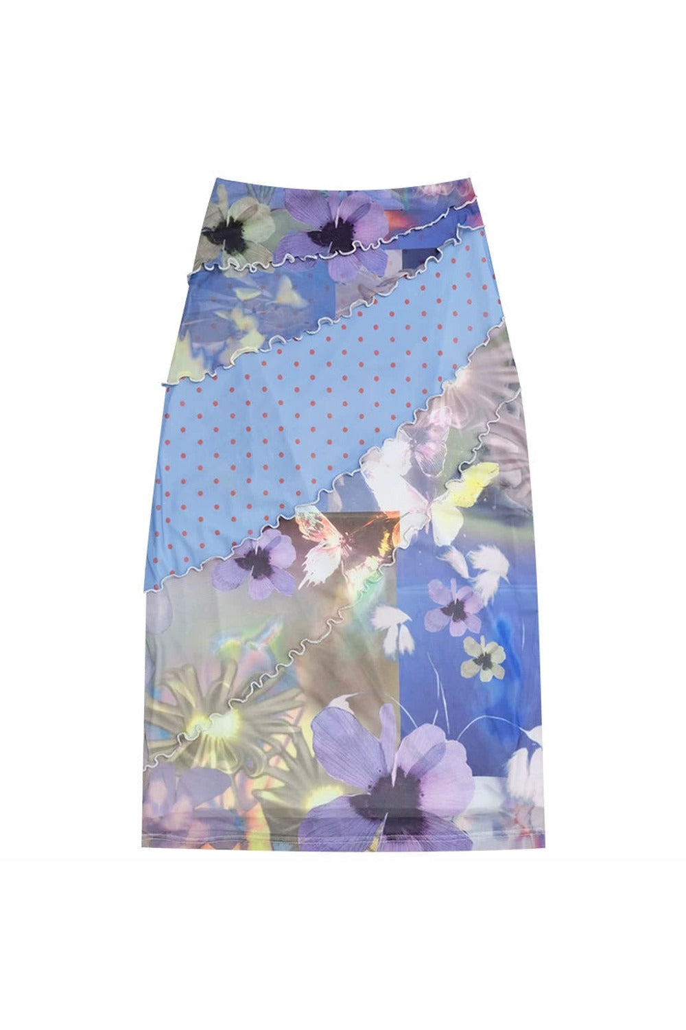 Blue Watercolor New Chinese-Style Skirt Set