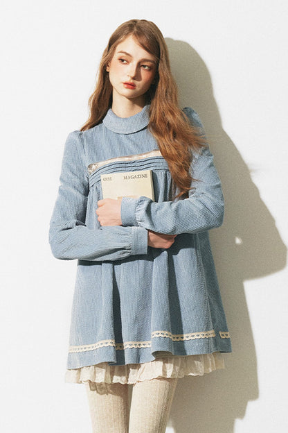 Haze Blue Babydoll Dress