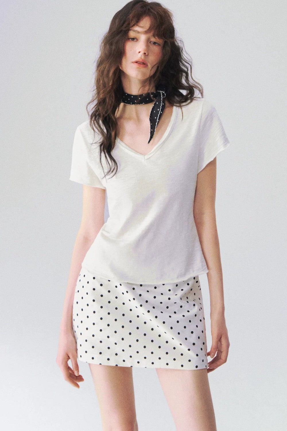 Somesowe Slub Cotton V-Neck T-Shirt