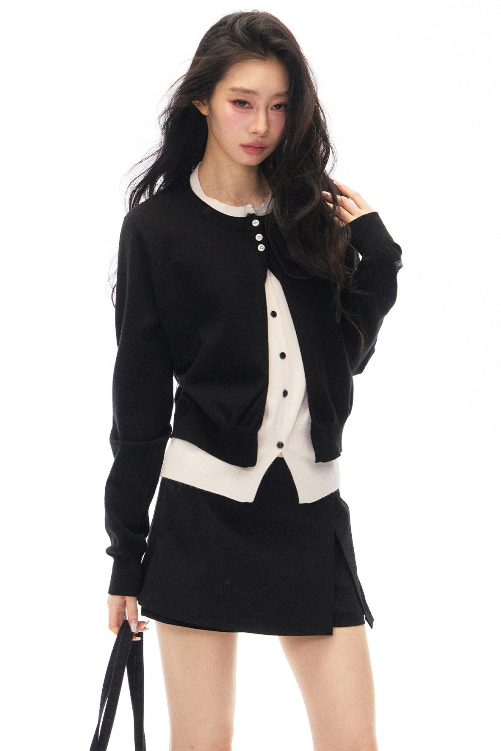 Knit Two-Piece Cardigan Jacket Set-Up