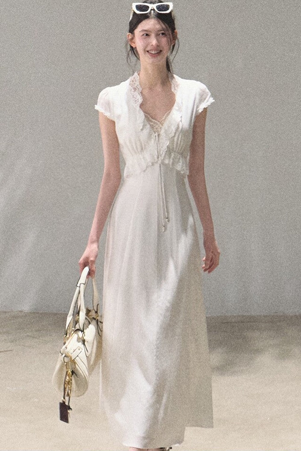Lyocell Linen Lace Dress Set