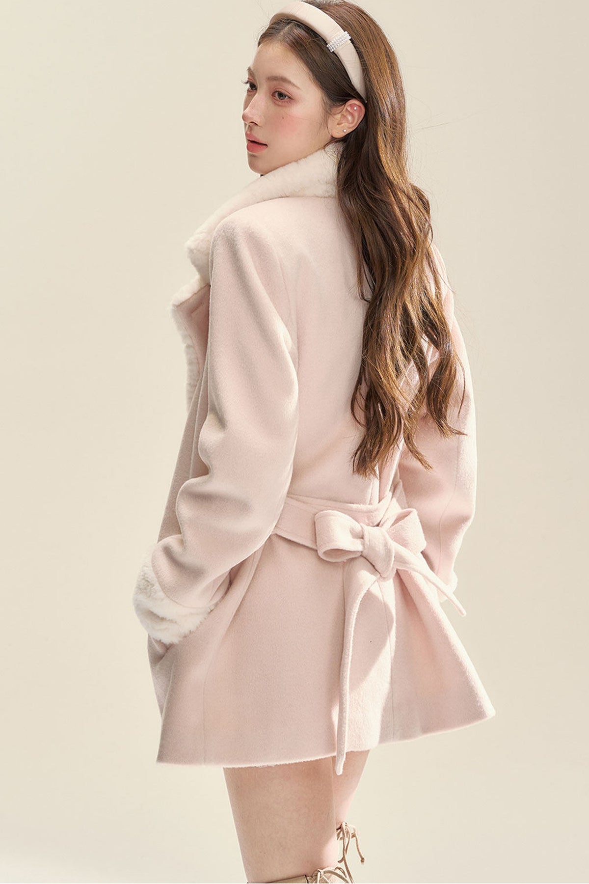 Snow Velvet Double-Breasted Jacket