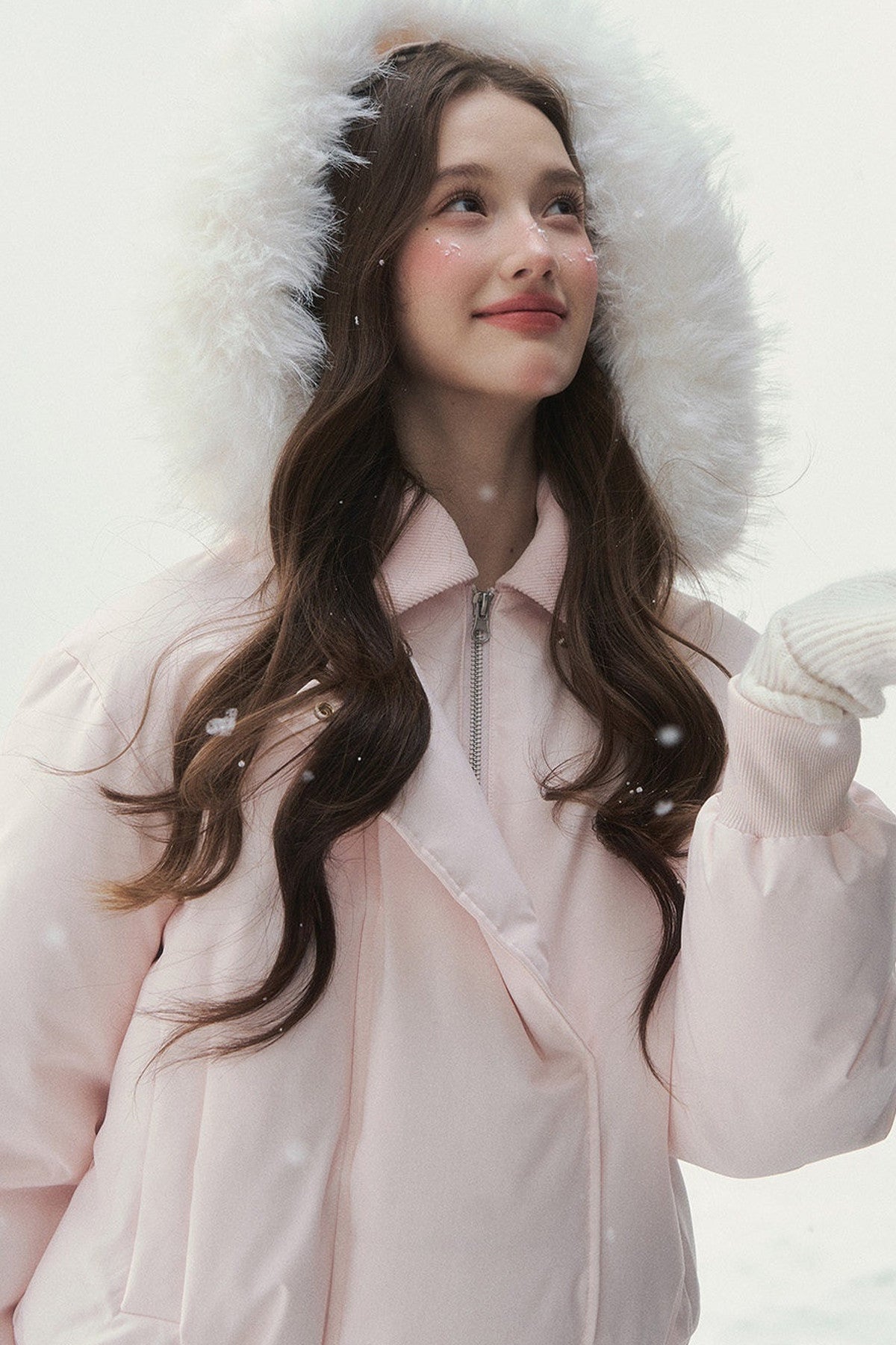 White Duck down Short Winter down Jacket