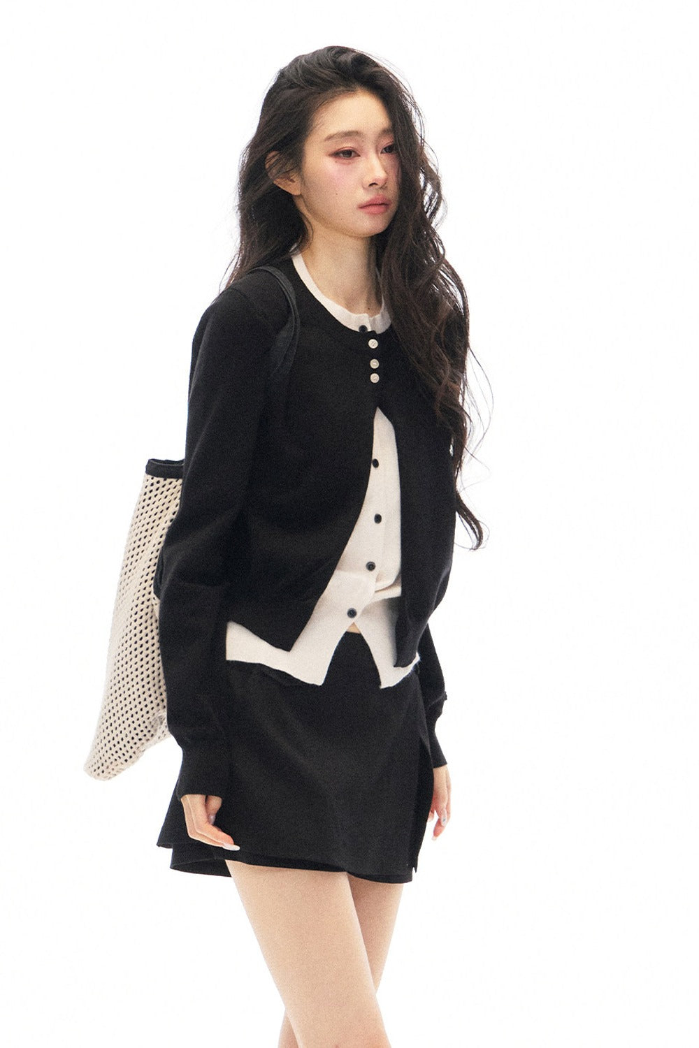 Knit Two-Piece Cardigan Jacket Set-Up