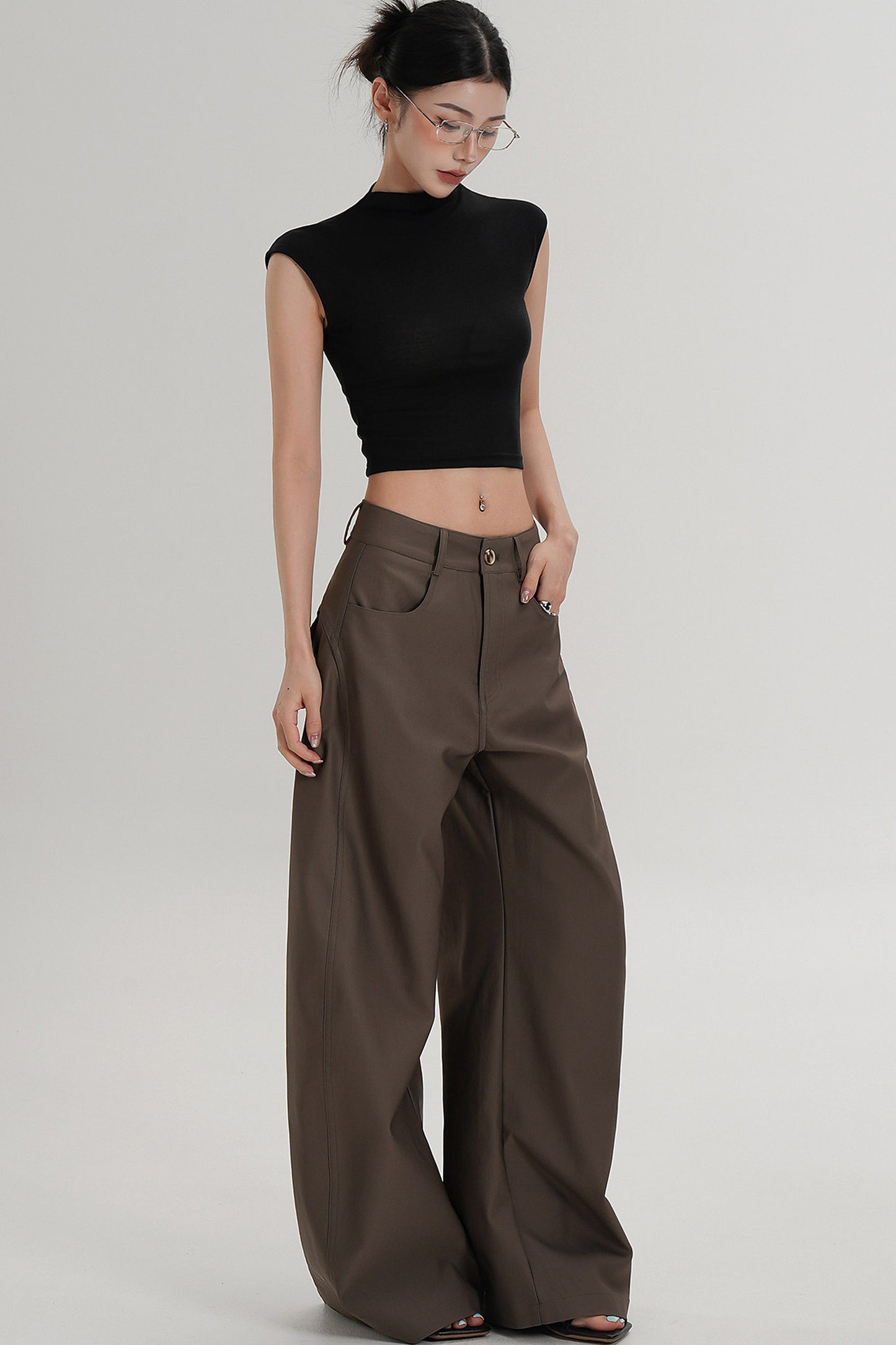 Elegant High-Waisted Sleeveless Top