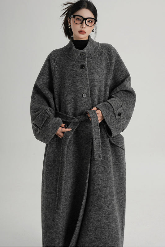 Long Loose Double-Sided Wool Coat