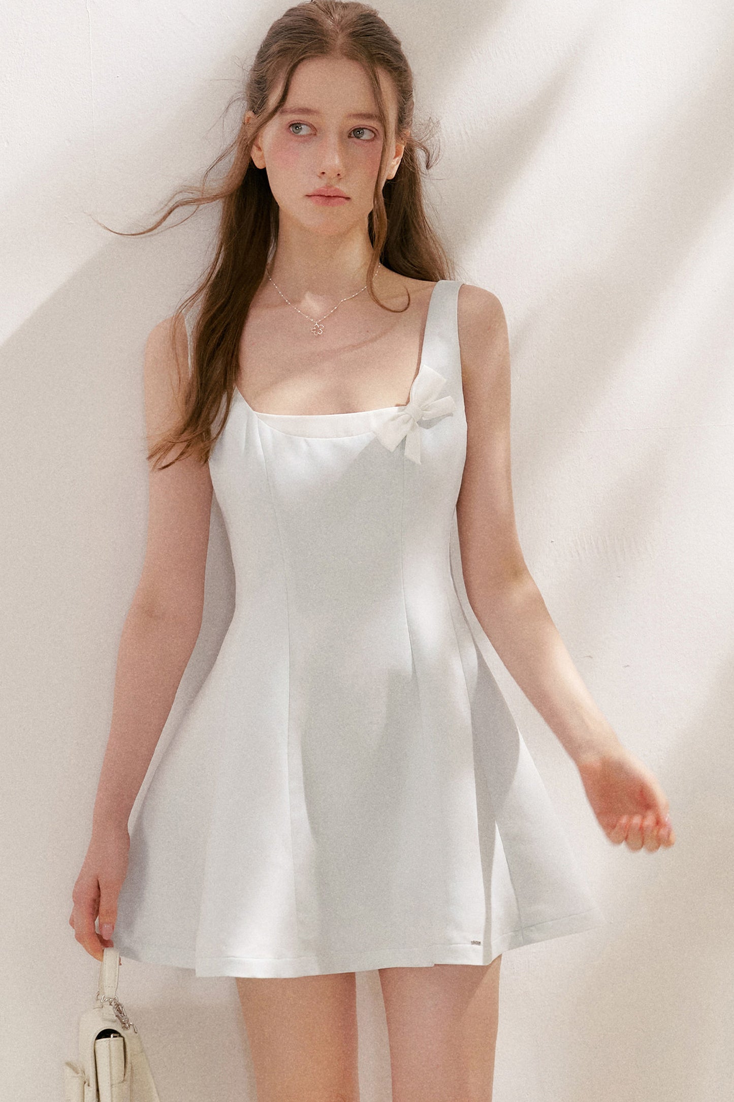 A-Linien-Minikleid mit Schleife